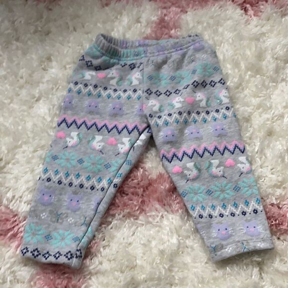 Oshkosh fleece gray pants 12m - Picture 1 of 3